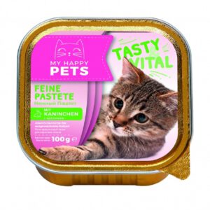 MY HAPPY PETS Katzenfutter Kaninchen feine Pastete 1 x 100g.jpg