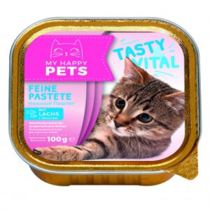 MY HAPPY PETS Katzenfutter Lachs feine Pastete 1 x 100g.jpg