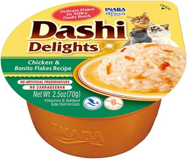 Dashi Delights Katzensnack zarte Stückchen in Sauce mit Huhn & Bonitoflocken 1 x 70g - 1.jpg