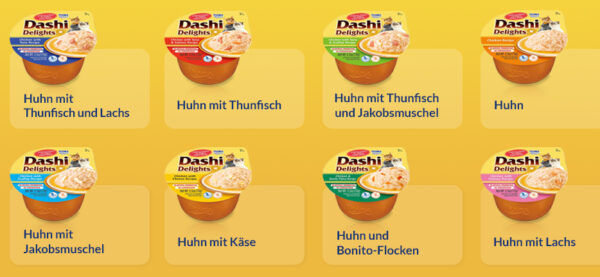 Dashi Delights Katzensnack zarte Stückchen in Sauce 8 Sorten 48 x 70g - 1.jpg