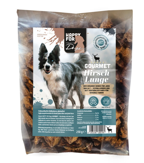 HAPPY FOR Dogs Gourmet Hirschlunge 250g.jpg