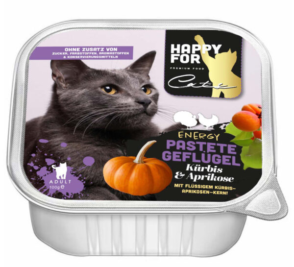 HAPPY FOR Cats Katzenfutter Pastete Geflu¨gel mit Ku¨rbis und Aprikose.jpg